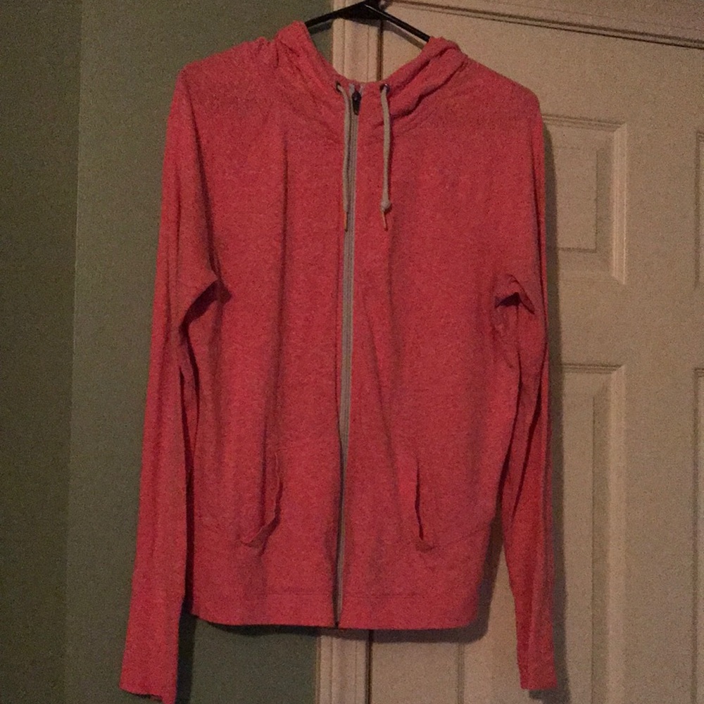 Pink zipped up hoodie